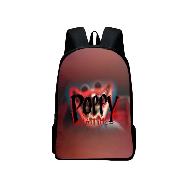 Poppy Playtime Huggy Wuggy Kissy Missy Back To School Bag Ryggsäck Case DarkRed Backpack