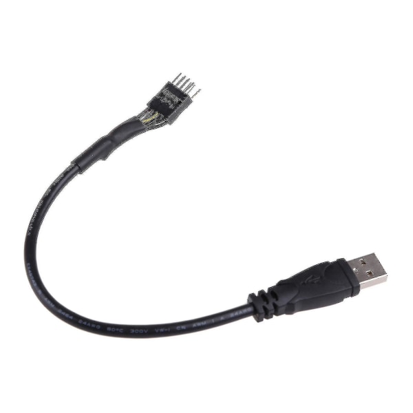 24awg Wire PC Dator Moderkort USB 9 Pin internt till USB extern förlängningsdatakabel 30cm