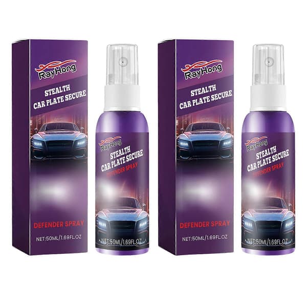 Stealth-Car Plate Secure Defender Spray Skånsom Beskyttelse Nummerplade Spray Biludstyr 2pcs