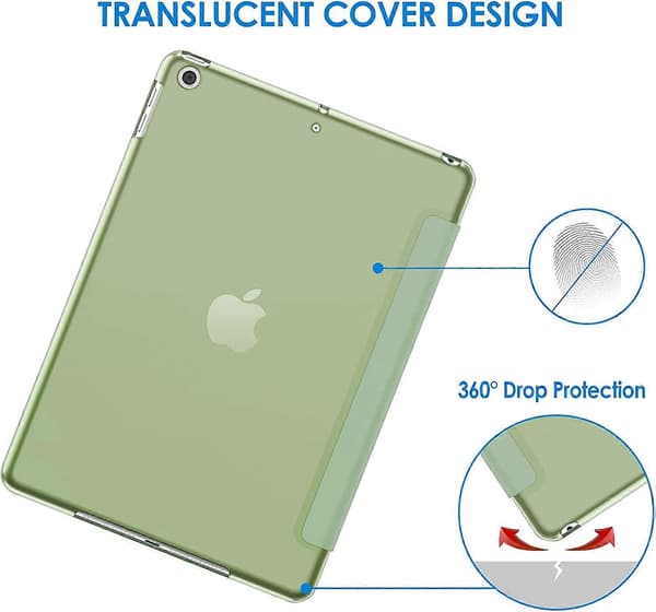 Etui til iPad (9,7 tommer, 2018/2017 model, 6./5. generation), Smart Cover Auto Vågn/Sov Matcha Green