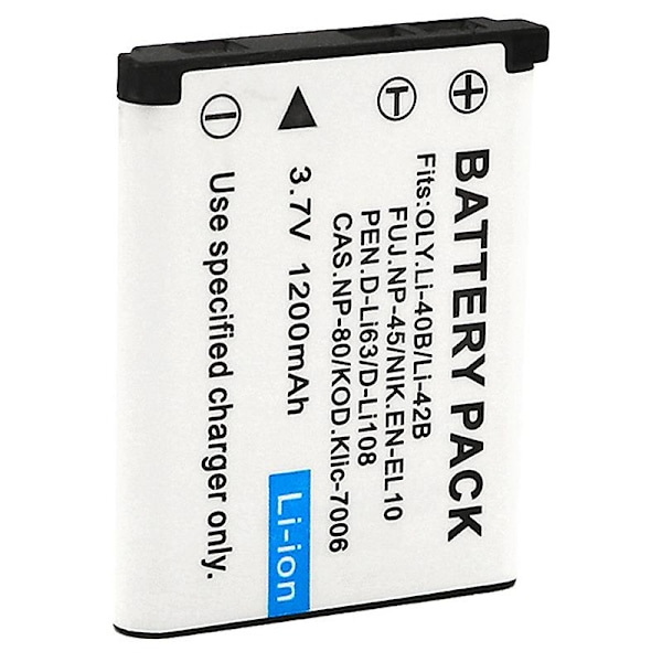 Oppladbart litiumbatteri 1200mah Li-40b Li 40b Li-42b Li 42b batteri for Np-45 Np 45 Np 45a 45b 45s En-el10
