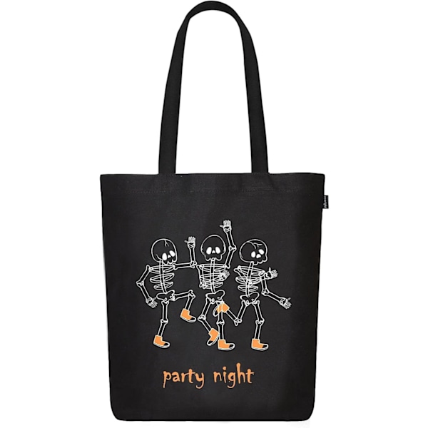 EcoRight 100% Økologisk Canvas Tote Bag med Lynlås, Miljøvenlige Små Tote Bags til Kvinder til Rejser, Strand & Shopping Bone Appetite