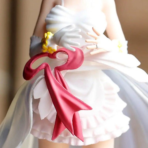 Anime Figur Hatsune Miku i Bröllopsklänning Actionfigurer Kawaii Baddräkt Vocaloid Pvc Samlarobjekt Modellleksaker Flickpresent CY-20