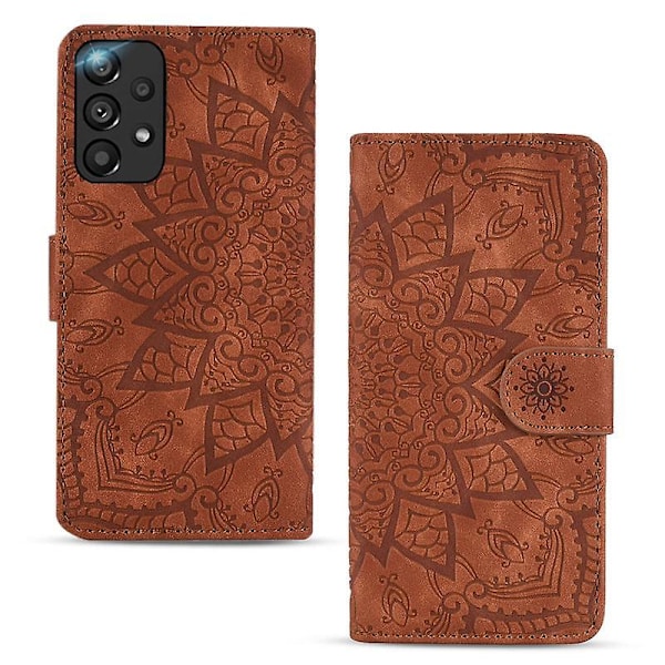 Plånboksfodral för Samsung Galaxy A33 5G Premium PU-läder Flip Cover Mandala
