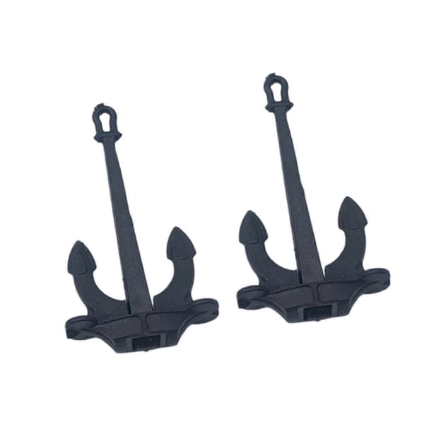 2x RC Bådankre Mini Hall Ankre Simulation Nautiske Modelkomponenter 1.6cmx2.4cm