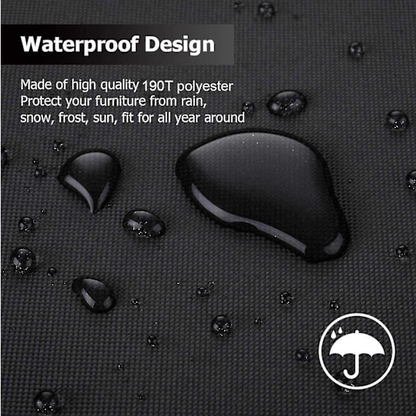 Udendørs Overtræk til Spa Vandtæt Firkantet Whirlpool Badekar Overtræk Spa Overtræk 190t Anti-støv Anti-uv Sort, 228x228x30cm