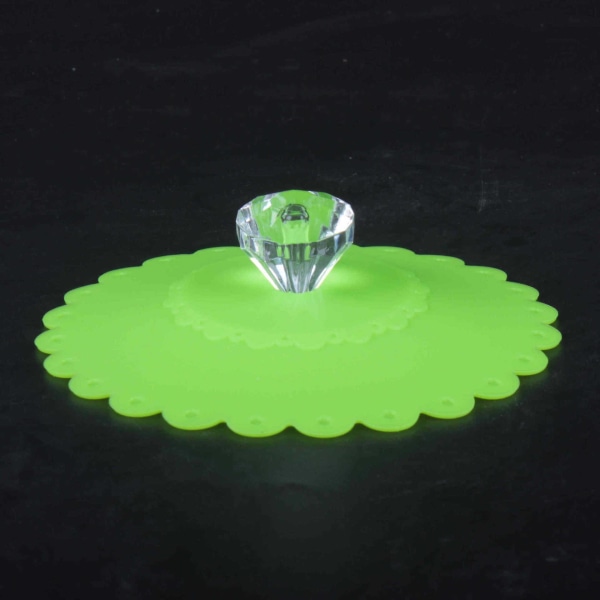 2 st silikonglas koppskydd Återanvändbara anti-damm koppskydd Livsmedelsklassat silikon dryck glas kopp lock Green