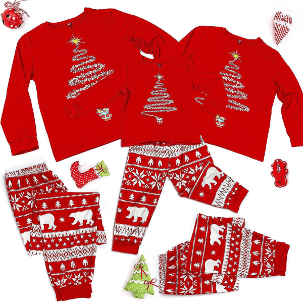 Christmas Pyjamas Set Unisex vuxen Barn Xmas Familj Matchande Casual Nightwear Pjs Kids 3XL