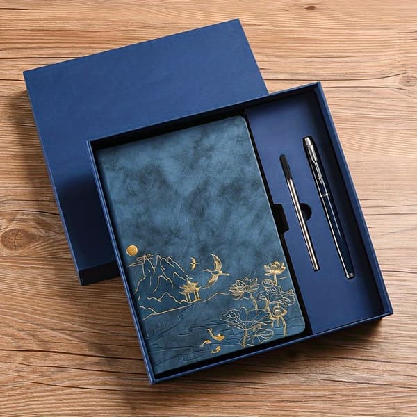 1 st Anteckningsbok Set, Penna + Refill Black Gift Box Set Model