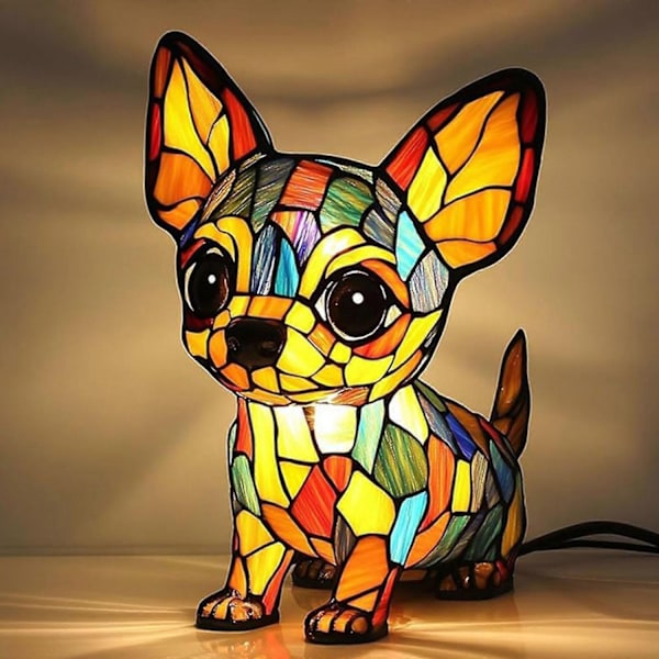Hundeserie Kunst Nattlys LED Lys Ornament - Perfekt A