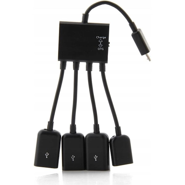 HUB 3x USB 1x MicroUSB Tabletti PC ANDROID OTG Hiiri, JL706