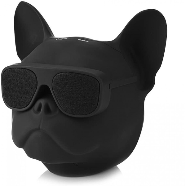 Kreativ hundformad högtalare, bärbar hundformad stereoljud Musikspelare Bluetooth trådlös högtalare (svart)