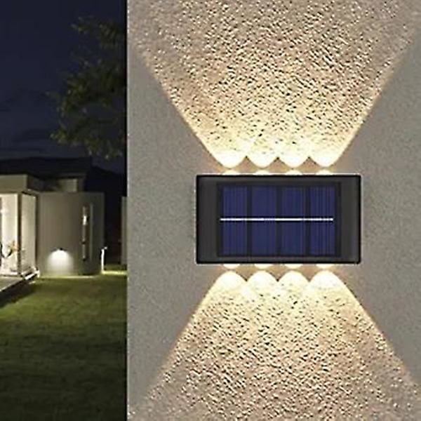 Solcellsvägglampor Upp Ner LED-lampor, Vattentäta Utomhuslampor för Hus