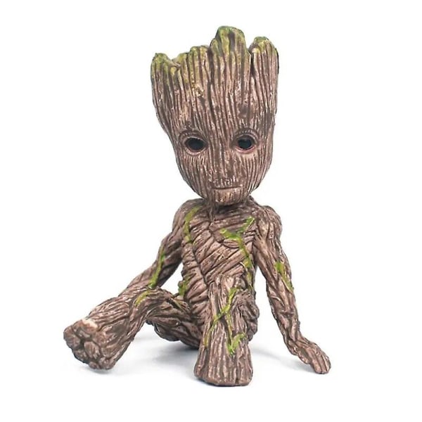 Söt Avengers Groots Mini Figur Penhållare Blomkruka Anime Leksaker Actionfigur Sittande Groots Jul Barnleksaker Gåvor 6CM