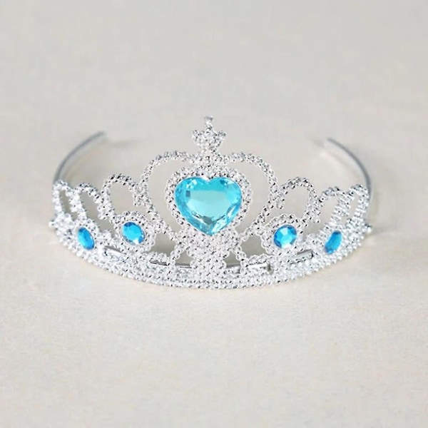 Uporpor Frozen Prinsessa Elsa LED-ljusklänning för flickor barn cosplay party kläder snödrottning karneval jul balklänning endast krona endast krona only crown 150 cm