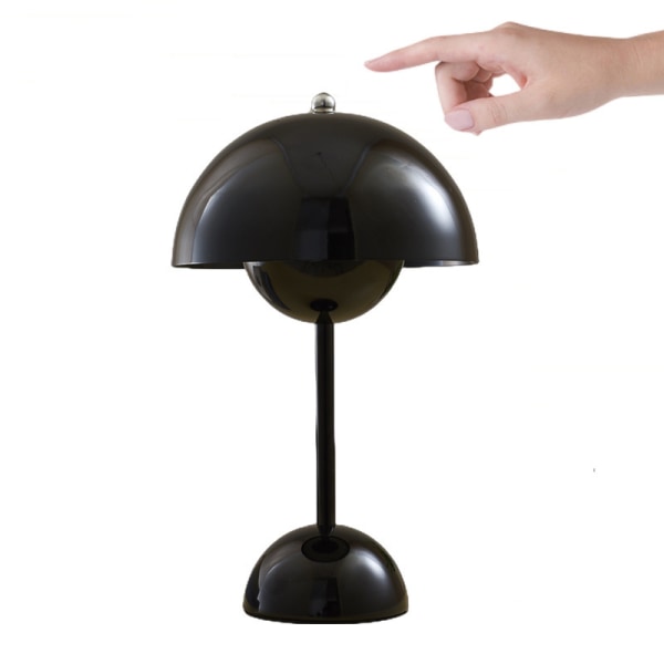 Pod lampa LED bordslampa kreativ svamp lampa sovrum säng dekoration USB nattlampa Black