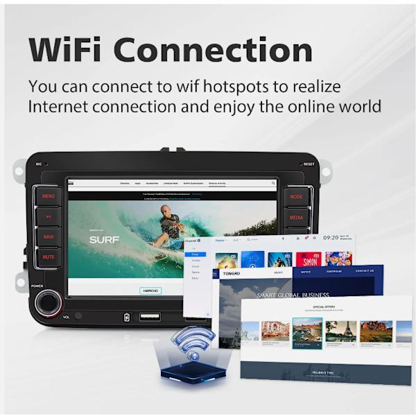 Til VW Golf MK5 Polo Passat Jetta 7\" Android Apple Carplay Bil GPS Stereo Radio