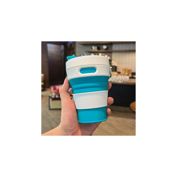 DevilsEye450ML utomhus portabel hopfällbar teleskopisk kompressionsmugg blue