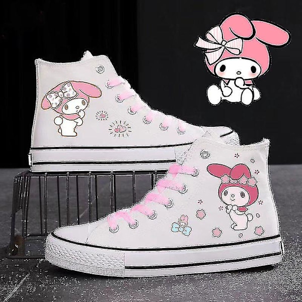 Sanrio Kuromi Canvas Sko Høyhælte Casual Sneakers Campus Gaver Til Gutter Jenter Studenter Nye Par Platform Zapatos De Mujer 2