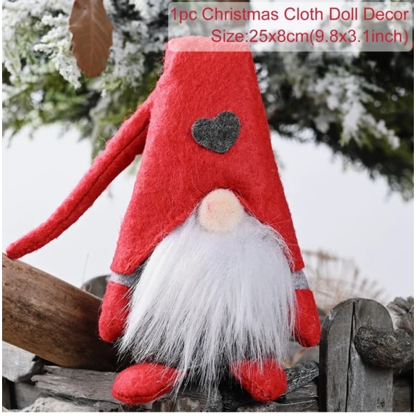 Gnome Christmas Ansiktslös docka God Juldekorationer för hemmet 2023 Julprydnad Julklappar Navidad Natal nyår 2024 1
