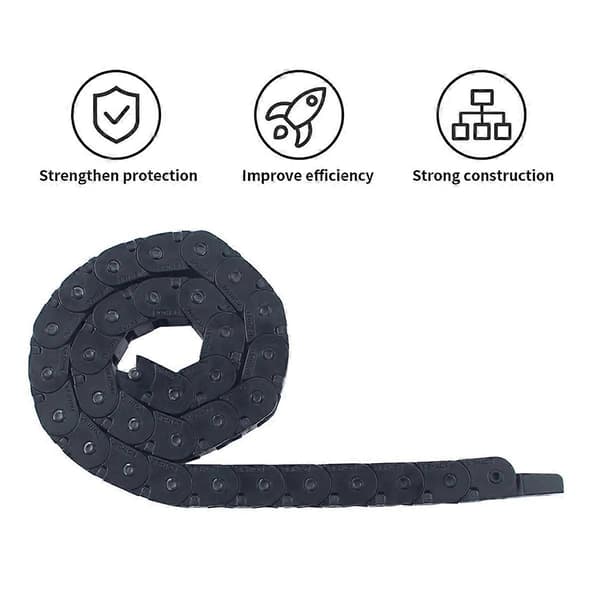 Til K2 Plus Åben Kabelkæde Bro Type Kabelbærer 3D Printer Opgraderede DeleKompatibel med K2 Plus Black