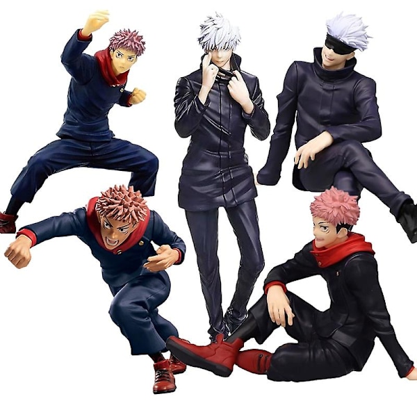 5 Stilar Jujutsu Kaisen Figur Itadori Yuji Actionfigur Gojo Satoru Figur Pvc Samling Modell Leksaker Anime Gåvor För Pojkar 19cm No Box