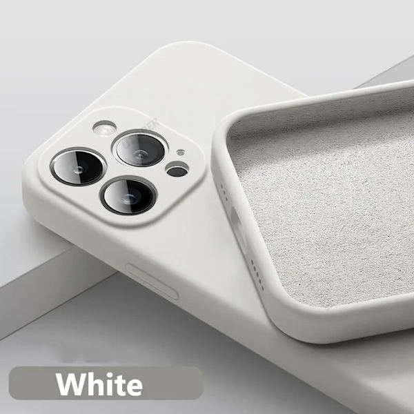 Fyrkantigt flytande silikonfodralKompatibelt med iPhone 15 Pro Max Baksida