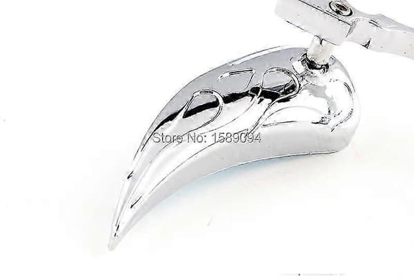 Chrome Anpassade Backspeglar Blå För Harley Motorcykel Cruiser Chopper Dyna Electra Glide