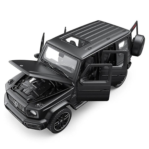 1:32 Benz G63 Suv Legering Bilmodell Diecasts Metall Terrängfordon Bilmodell Simulering Ljud och ljus Samling Barnleksak Present utan låda Black