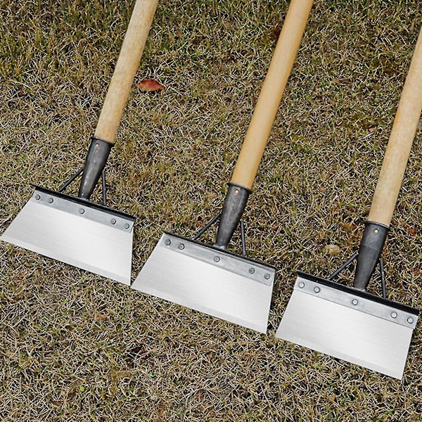 Udendørs have rengøring flad skovl robust skarpt blad rengøring skovlhoved Kompatibel med udendørs have græs Xixi