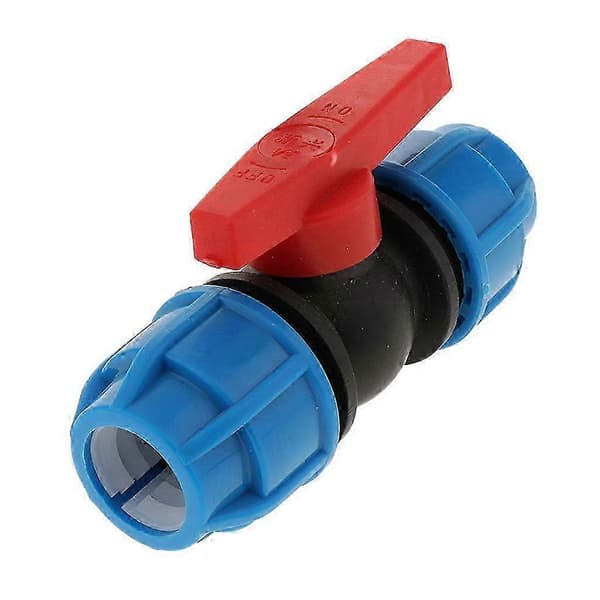 Slangekuleventilkobling, 20 mm rett rør-adapterfitting i plast 20mm Plastic Core
