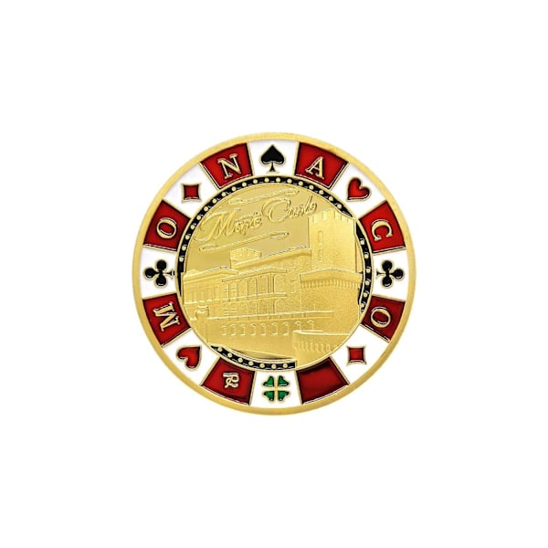 Guldpläterad Souvenir Coin Club Poker Chip Game Lucky Coin 32MM