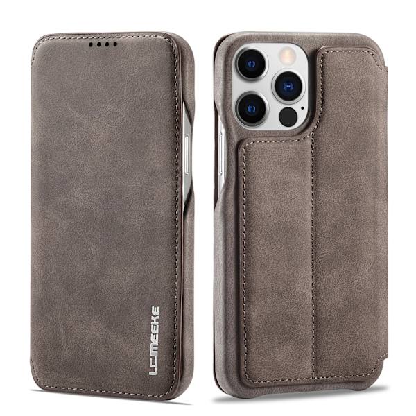 Luksus Tyndt Læder Etui Flip Cover til iPhone 15 Stand Magnetisk Coque Slots