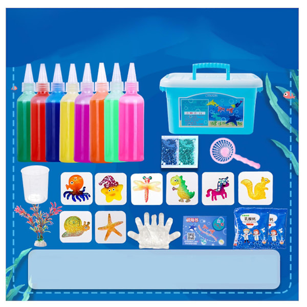 Magisk Vattenälva DIY Leksakskit för Barn, Kreativt DIY Magiskt Vattenälva Leksakskit, Handgjort Set för Barn, Födelsedagspresenter för Barn 8 Colors