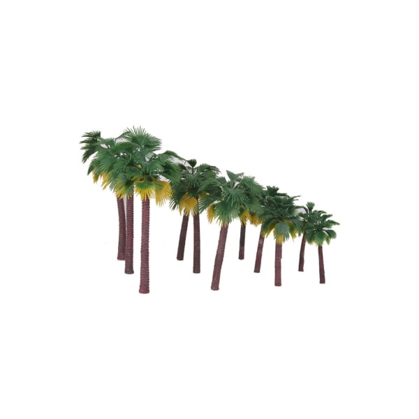 12 st 4 storlek Plast Palm Tree Model Rainforest Diorama Scenery HoOoN