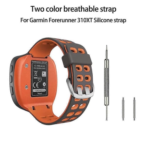 För Forerunner 310xt Klockarmband Forerunner 310xt Ersättningsbart Andningsbart Sportklocka Armband grey Forerunner310XT