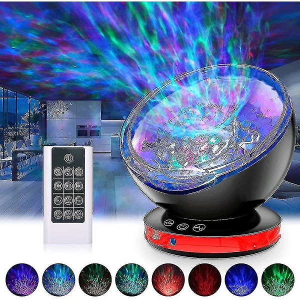 Wave Projector, 8 Ing Modes Sky Projector med 6 Blue