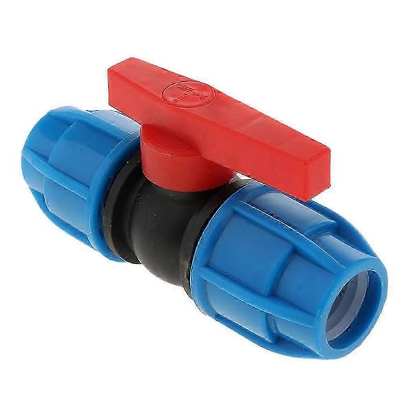 Slangekuleventilkobling, 20 mm rett rør-adapterfitting i plast 25mm Plastic Core
