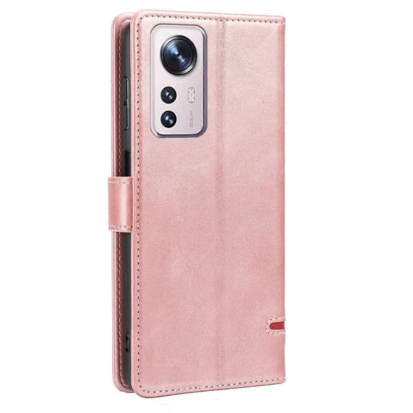 För Xiaomi 12 Classic Plånboksfodral i Läder Pink