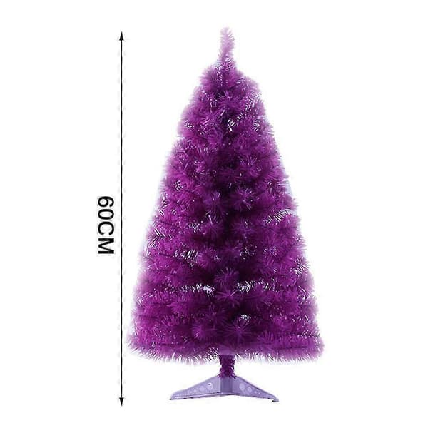 2025 Högt lila julgran bordsdekoration 60cm