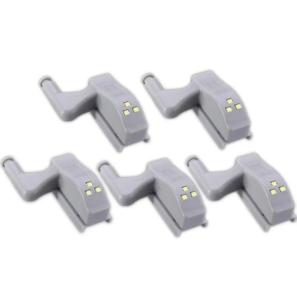 5/10 stk. LED indvendig hængsellampe under skabslys Universelle garderobeskabs sensorlys til køkken soveværelse skab natlys warm light and white light 5pcs