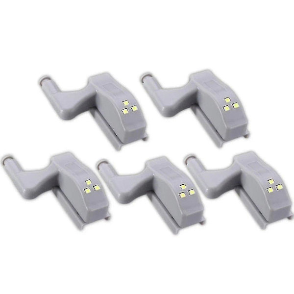 5/10 stk. LED Innvendig Hengsellampe Under Skaplys Universelle Garderobeskap Sensorlys For Kjøkken Soverom Skap Nattlys warm light and white light 5pcs