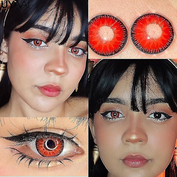 Uyaai Cosplay Anime Färgade Kontaktlinser För Oshi No Ko Ai Ai Hoshino Rubi Ruby Akuamarin Kana Lila Linser Röda Linser Rosa Linser