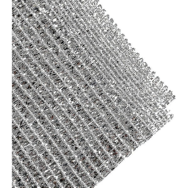 Aluminet Skyggenet Reflekterende Aluminet Solskærm Mesh UV-bestandigt Net med Øjer til Blomster Planter Terrasse Have Sølv 3x3m, havetilbehør