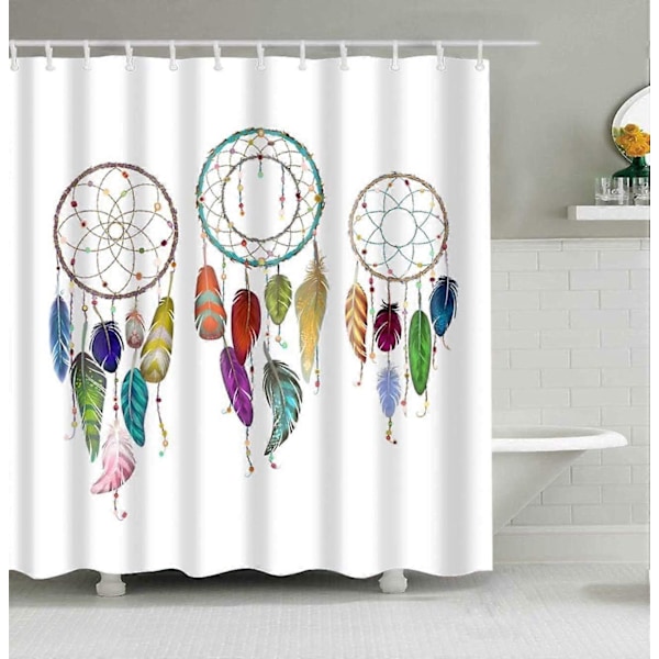 Trykt polyester bruseforhæng - 180*180 (Q10566 model)