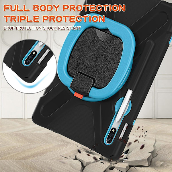 Fodral med magnetiskt stativ och pennhållare för Samsung Galaxy Tab S7 Plus Fe Kompatibel med Galaxy Tab S6 Lite Tab A 10.1 A 8 A7 10.4 Fodral Rainbow colors 3 Tab A7 lite 8.7