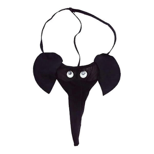 Herr Nyhet Elefant G-string Trosor Kalsonger Underkläder Briefs Underbyxor B Black