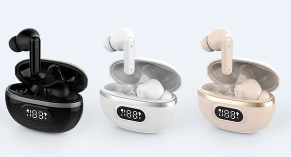 64-kanals Bluetooth høreapparat med digitalt laderom White
