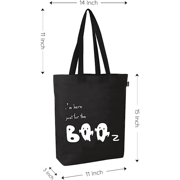 EcoRight 100% Økologisk Canvas Tote Bag med Lynlås, Miljøvenlige Små Tote Bags til Kvinder til Rejser, Strand & Shopping That's the Spirit!