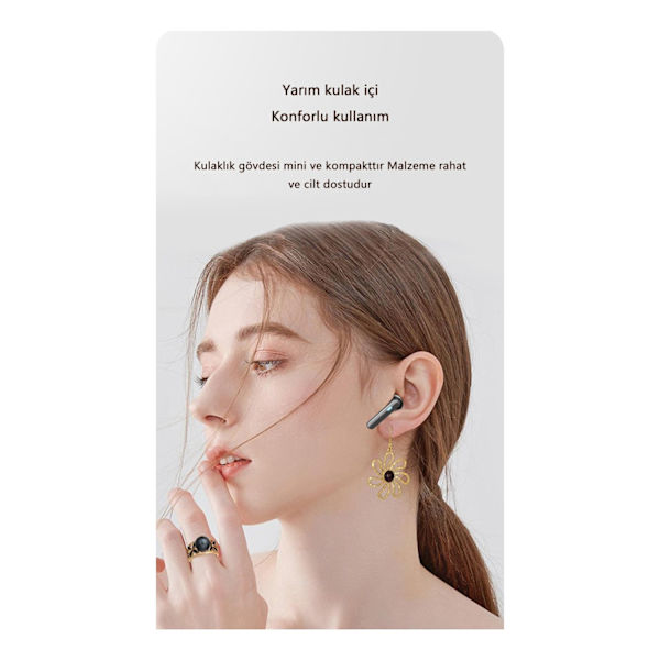 Brusreducerande LED-display IPX7 Vattentäta Inbyggd Mikrofon In-Ear Bluetooth Hörlurar - Svart